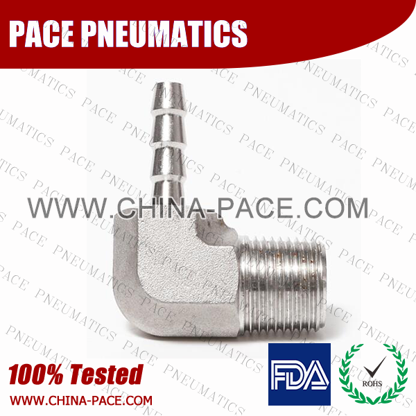 Stainless Steel Male Elbow Hose Barb Fittings, Stainless Steel Hose Barbed Fittings